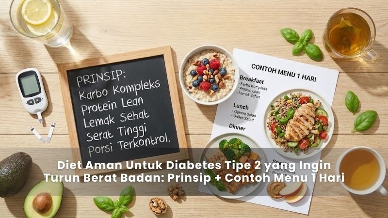 Diet Aman Untuk Diabetes Tipe 2 Yang Ingin Turun Berat Badan: Prinsip + Contoh Menu 1 Hari